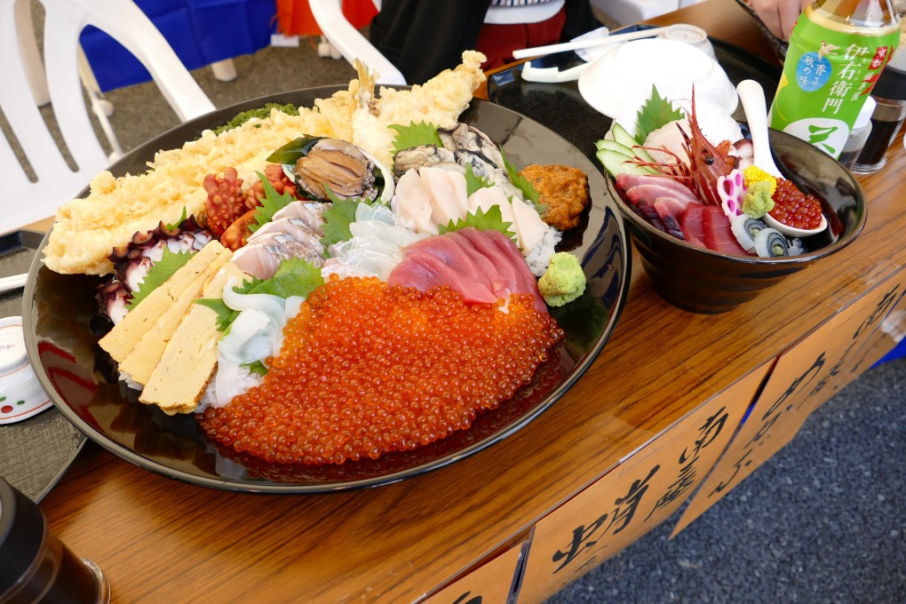 三陸道志津川IC開通記念『第一回メガ盛りキラキラ丼大食い大会』の様子！