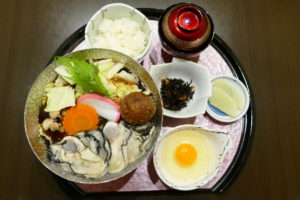 食楽 しお彩の”牡蠣フェスティバル”熱々メニュー『カキすき鍋』！