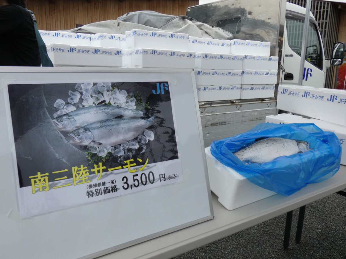 ６月７日（日）さんさん商店街にて、南三陸サーモンの一本売りが行われます！